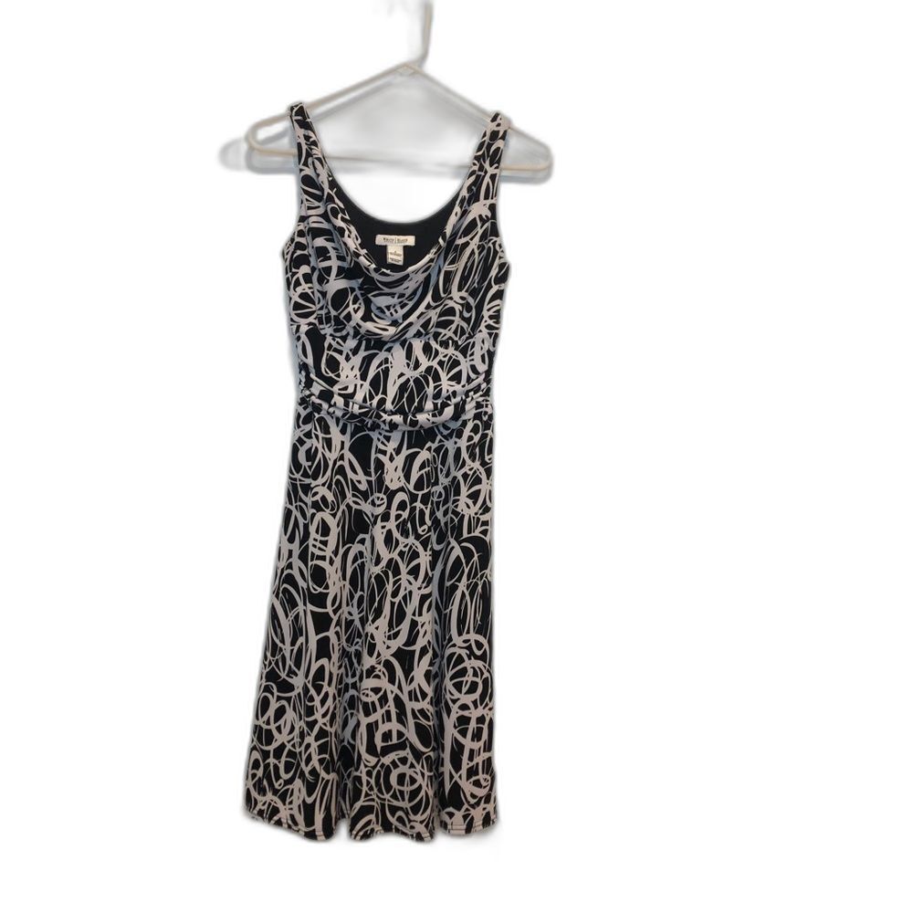 White House Black Market black & white Sleeveless Dress Size 4 Fully Lined
